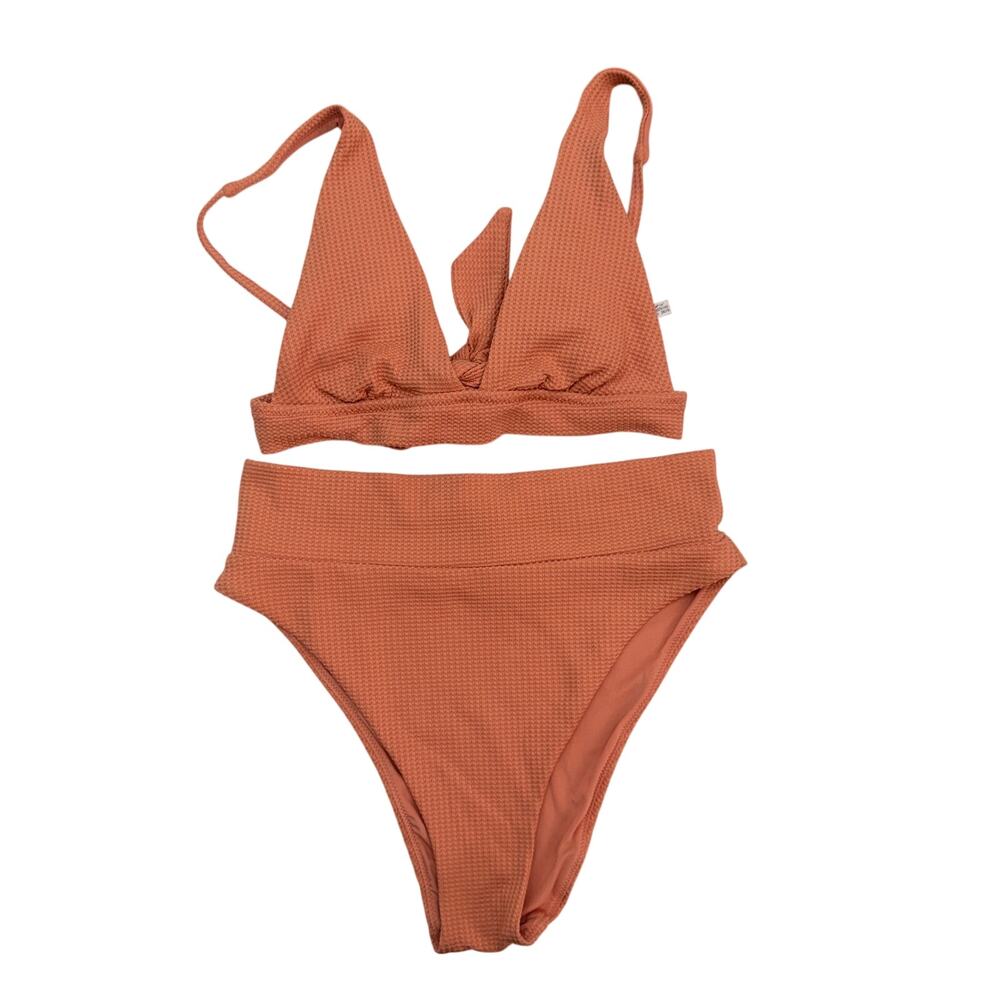 Aerie Peach Matching Bikini Swimsuit S/M